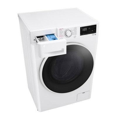 Пральна машина LG фронтальна, 8.5кг, 1200, A+++, 48см, дисплей, пара, інвертор, білий (F2V3GS7WW)