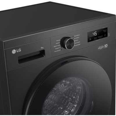 Пральна машина LG фронтальна, 9кг, 1200, A+++, 55см, дисплей, пара, інвертор, чорний (F2Y1VS5J) Пральна машина LG фронтальна, 9кг, 1200, A+++, 55см, дисплей, пара, інвертор, чорний (F2Y1VS5J)