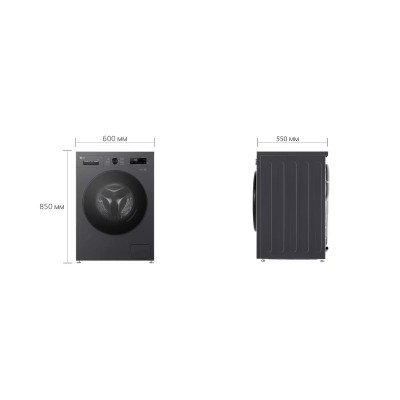 Пральна машина LG фронтальна, 9кг, 1200, A+++, 55см, дисплей, пара, інвертор, чорний (F2Y1VS5J) Пральна машина LG фронтальна, 9кг, 1200, A+++, 55см, дисплей, пара, інвертор, чорний (F2Y1VS5J)