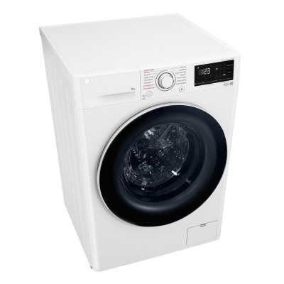Пральна машина LG фронтальна, 9кг, 1400, A+++, 57см, дисплей, пара, інвертор, білий (F4V3VS0WW)