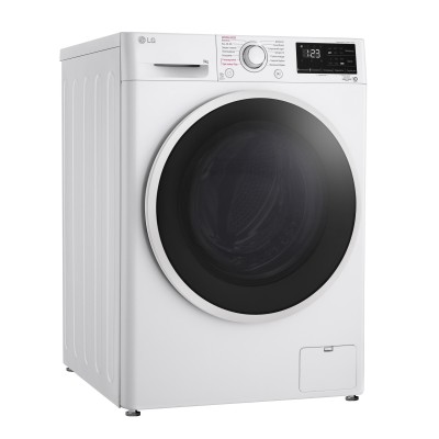 Пральна машина LG фронтальна, 9кг, 1400, A+++, 57см, дисплей, пара, інвертор, білий (F4V3VS7WW)