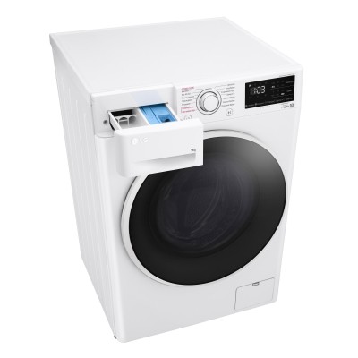 Пральна машина LG фронтальна, 9кг, 1400, A+++, 57см, дисплей, пара, інвертор, білий (F4V3VS7WW)