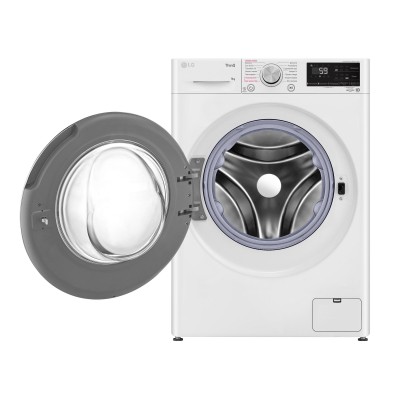 Пральна машина LG фронтальна, 9кг, 1400, A+++, 57см, дисплей, пара, інвертор, білий (F4V5VS1WW)