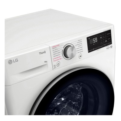 Пральна машина LG фронтальна, 9кг, 1400, A+++, 57см, дисплей, пара, інвертор, білий (F4V5VS1WW)