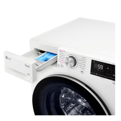 Пральна машина LG фронтальна, 9кг, 1400, A+++, 57см, дисплей, пара, інвертор, білий (F4V5VS1WW)