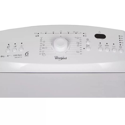 Пральна машина Whirlpool вертикальна, 6кг, 1000, A+++, 60см, дисплей, білий (AWE66710UA) Пральна машина Whirlpool вертикальна, 6кг, 1000, A+++, 60см, дисплей, білий (AWE66710UA)
