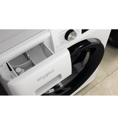 Пральна машина Whirlpool фронтальна, 10кг, 1400, A+++, 60см, дисплей, пара, інвертор, люк чорний, білий (FFB10469BVUA)