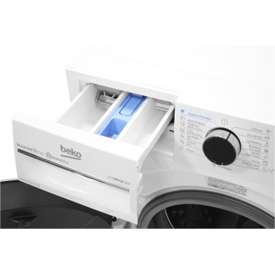 Прально-сушильна машина Beko фронтальна, 9(6)кг, 1400, D, 60см, дисплей, білий (B5DFT59447W) Прально-сушильна машина Beko фронтальна, 9(6)кг, 1400, D, 60см, дисплей, білий (B5DFT59447W)