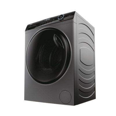 Прально-сушильна машина Haier фронтальна, 8(5)кг, 1400, A, 46см, дисплей, пара, інвертор, люк чорний, прямий привід, cріблястий 
