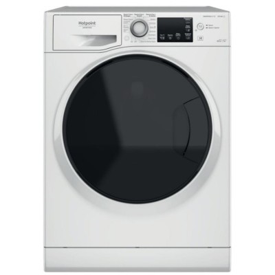 Прально-сушильна машина Hotpoint фронтальна, 10.5(7)кг, 1600, A, 60см, дисплей, пара, інвертор, білий (NDB10570DAUA)