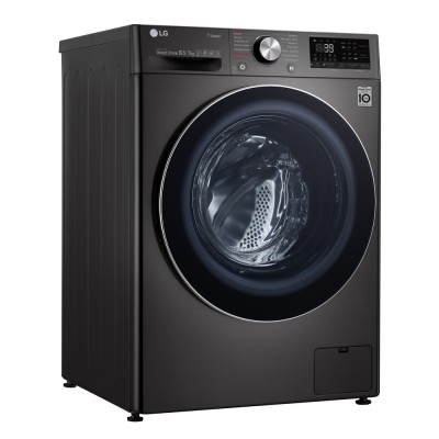 Прально-сушильна машина LG фронтальна, 10.5(7)кг, 1400, А, 56см, дисплей, пара, інвертор, чорний (F4V9RC9P)