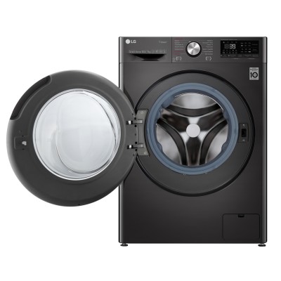 Прально-сушильна машина LG фронтальна, 10.5(7)кг, 1400, А, 56см, дисплей, пара, інвертор, чорний (F4V9RC9P)