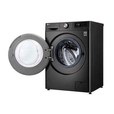 Прально-сушильна машина LG фронтальна, 10.5(7)кг, 1400, А, 56см, дисплей, пара, інвертор, чорний (F4V9RC9P)