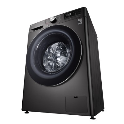 Прально-сушильна машина LG фронтальна, 10.5(7)кг, 1400, А, 56см, дисплей, пара, інвертор, чорний (F4V9RC9P)
