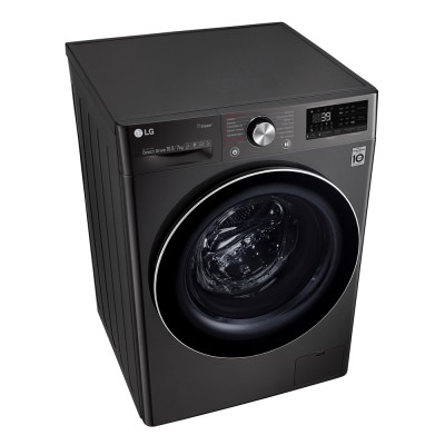 Прально-сушильна машина LG фронтальна, 10.5(7)кг, 1400, А, 56см, дисплей, пара, інвертор, чорний (F4V9RC9P)