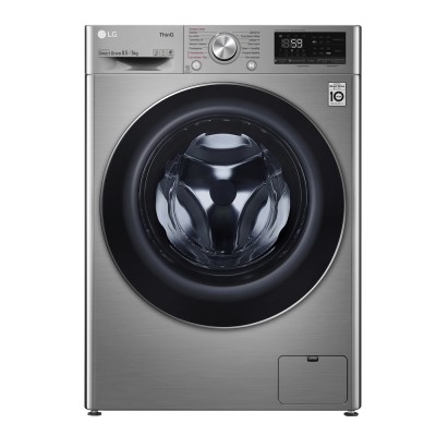 Прально-сушильна машина LG фронтальна, 8.5(5)кг, 1200, A, пара, 47см, дисплей, пара, інвертор, сріблястий (F2V5GG9T)