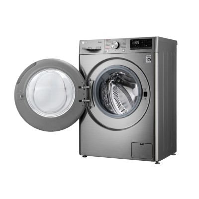 Прально-сушильна машина LG фронтальна, 8.5(5)кг, 1200, A, пара, 47см, дисплей, пара, інвертор, сріблястий (F2V5GG9T)