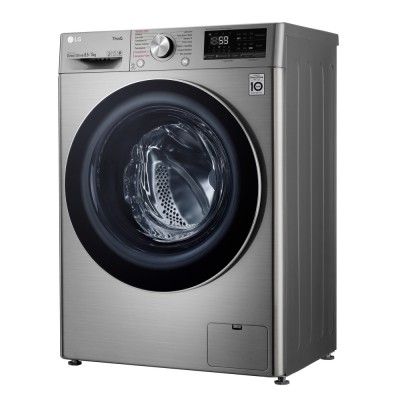 Прально-сушильна машина LG фронтальна, 8.5(5)кг, 1200, A, пара, 47см, дисплей, пара, інвертор, сріблястий (F2V5GG9T)