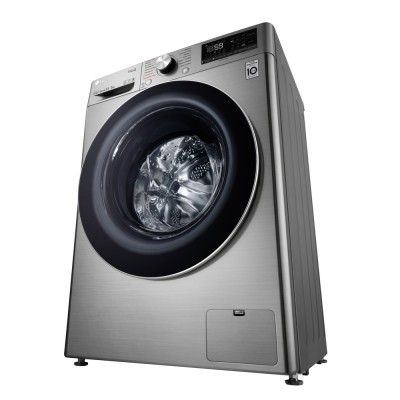 Прально-сушильна машина LG фронтальна, 8.5(5)кг, 1200, A, пара, 47см, дисплей, пара, інвертор, сріблястий (F2V5GG9T)