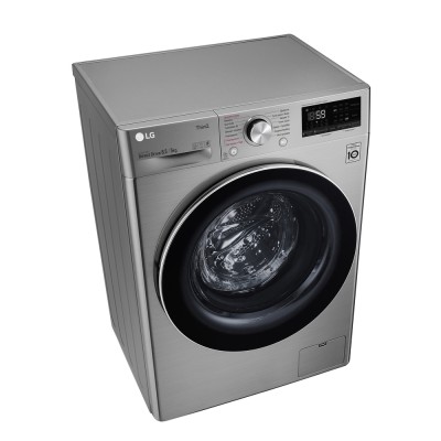 Прально-сушильна машина LG фронтальна, 8.5(5)кг, 1200, A, пара, 47см, дисплей, пара, інвертор, сріблястий (F2V5GG9T)