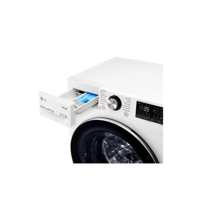 Прально-сушильна машина LG фронтальна, 8.5(5)кг, 1200, А, 47см, дисплей, пара, інвертор, білий (F2V9GC9W)