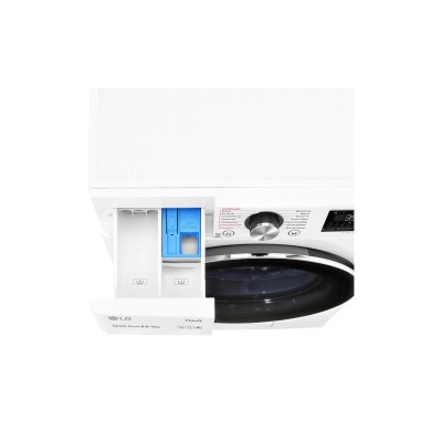 Прально-сушильна машина LG фронтальна, 8.5(5)кг, 1200, А, 47см, дисплей, пара, інвертор, білий (F2V9GC9W)