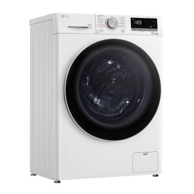 Прально-сушильна машина LG фронтальна, 9(5)кг, 1200, А, 48см, дисплей, пара, інвертор, білий (F2V3FG0W)