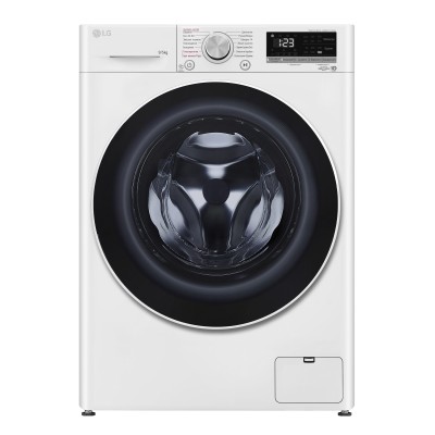 Прально-сушильна машина LG фронтальна, 9(5)кг, 1200, А, 48см, дисплей, пара, інвертор, білий (F2V3FG0W)