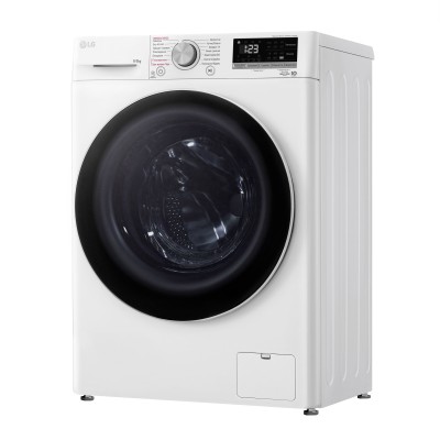 Прально-сушильна машина LG фронтальна, 9(5)кг, 1200, А, 48см, дисплей, пара, інвертор, білий (F2V3FG0W)