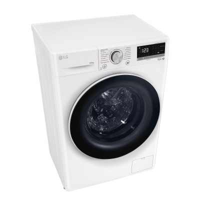 Прально-сушильна машина LG фронтальна, 9(5)кг, 1200, А, 48см, дисплей, пара, інвертор, білий (F2V3FG0W)