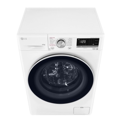 Прально-сушильна машина LG фронтальна, 9(5)кг, 1200, А, 48см, дисплей, пара, інвертор, білий (F2V3FG0W)