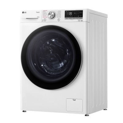 Прально-сушильна машина LG фронтальна, 9(6)кг, 1400, А, 56см, дисплей, пара, інвертор, білий (F4V7VG1W)