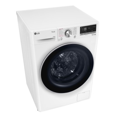 Прально-сушильна машина LG фронтальна, 9(6)кг, 1400, А, 56см, дисплей, пара, інвертор, білий (F4V7VG1W)