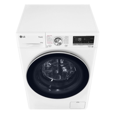 Прально-сушильна машина LG фронтальна, 9(6)кг, 1400, А, 56см, дисплей, пара, інвертор, білий (F4V7VG1W)