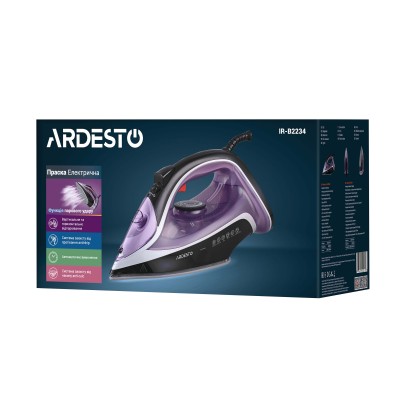 Праска Ardesto IR-B2234, 2400Вт, 350мл, паровий удар-120гр, керам. підошва, фіолетово-чорний Праска Ardesto IR-B2234, 2400Вт, 350мл, паровий удар-120гр, керам. підошва, фіолетово-чорний