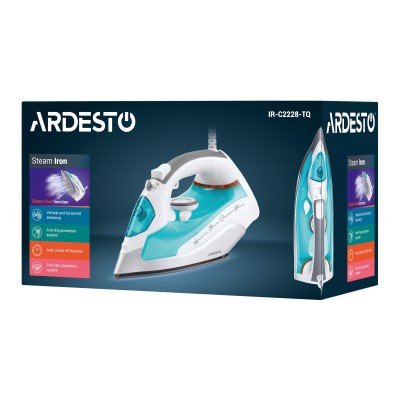 Праска Ardesto IR-C2228-TQ, 2200Вт, 280мл, паровий удар-100гр, керам. підошва, голубий Праска Ardesto IR-C2228-TQ, 2200Вт, 280мл, паровий удар-100гр, керам. підошва, голубий