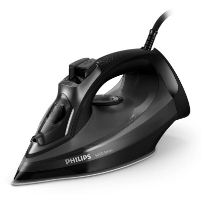 Праска Philips 5000 Series, 2600Вт, 320мл, паровий удар -200гр, постійна пара - 45гр, керам. підошва, чорний (DST5040/80) Праска Philips 5000 Series, 2600Вт, 320мл, паровий удар -200гр, постійна пара - 45гр, керам. підошва, чорний (DST5040/80)