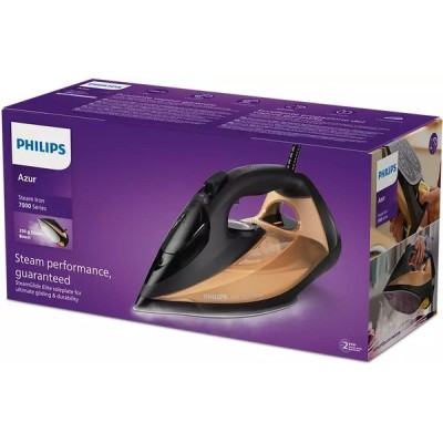 Праска Philips 7000 Series, 2800Вт, 300мл, паровий удар -250гр, постійна пара - 50гр, нерж. сталь, чорно-золотий (DST7040/80) Праска Philips 7000 Series, 2800Вт, 300мл, паровий удар -250гр, постійна пара - 50гр, нерж. сталь, чорно-золотий (DST7040/80)