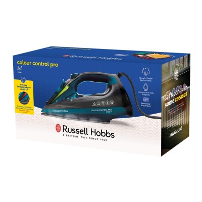 Праска Russell Hobbs Colour Control Pro, 2400Вт, 380мл, паровий удар -185гр, самоочищування, індик.температури, керам. підошва, Праска Russell Hobbs Colour Control Pro, 2400Вт, 380мл, паровий удар -185гр, самоочищування, індик.температури, керам. підошва,