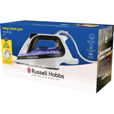 Праска Russell Hobbs Easy Store Pro, 2400Вт, 320мл, паровий удар -180гр, постійна пара - 45гр, зберігання шнура, керам. підошва,