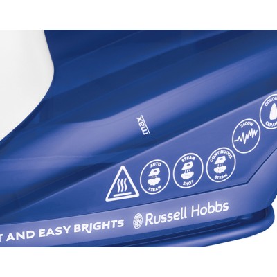 Праска Russell Hobbs Light & Easy Brights Sapphire, 2400Вт, 240мл, паровий удар -115гр, постійна пара - 35гр, керам. підошва, те