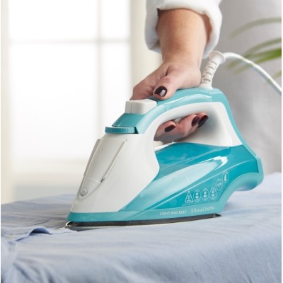 Праска Russell Hobbs Light & Easy, 2400Вт, 240мл, паровий удар -30гр, постійна пара - 110гр, Anti-calc, нерж. сталь, бірюзовий (