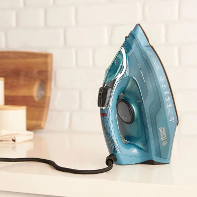 Праска Russell Hobbs Powersteam Ultra Coconut Smooth, 3100Вт, 350мл, паровий удар -230гр, самоочищування, керам. підошва, блакит Праска Russell Hobbs Powersteam Ultra Coconut Smooth, 3100Вт, 350мл, паровий удар -230гр, самоочищування, керам. підошва, блакит