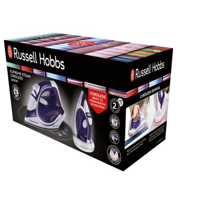 Праска Russell Hobbs безпровідна Supreme Steam Cordless, 2400Вт, 300мл, паровий удар -40гр, постійна пара - 135гр, база для заря Праска Russell Hobbs безпровідна Supreme Steam Cordless, 2400Вт, 300мл, паровий удар -40гр, постійна пара - 135гр, база для заря