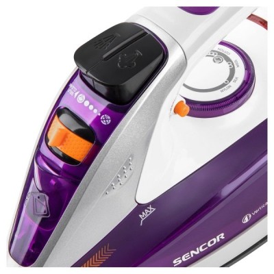 Праска Sencor, 2400Вт, 200мл, паровий удар -120гр, постійна пара - 25гр, Anti-calc, керам. підошва, фіолетовий (SSI8710VT)