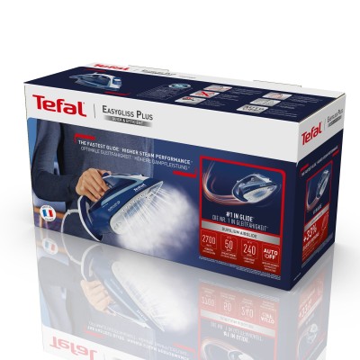 Праска Tefal Easygliss 2, 2700Вт, 270мл, паровий удар -240гр, постійна пара - 50гр, керам. підошва, синій (FV5770E0) Праска Tefal Easygliss 2, 2700Вт, 270мл, паровий удар -240гр, постійна пара - 50гр, керам. підошва, синій (FV5770E0)