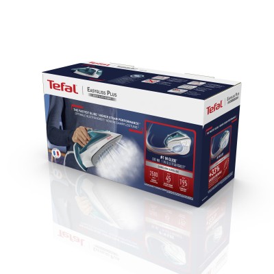 Праска Tefal Easygliss Plus, 2500Вт, 270мл, паровий удар -195гр, постійна пара - 45гр, керам. підошва, біло-блакитний (FV5718E0) Праска Tefal Easygliss Plus, 2500Вт, 270мл, паровий удар -195гр, постійна пара - 45гр, керам. підошва, біло-блакитний (FV5718E0)