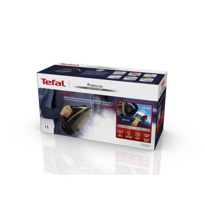 Праска Tefal Puregliss, 3000Вт, 270мл, паровий удар -280гр, постійна пара - 50гр, керам. підошва, чорно-мідний (FV8064E0) Праска Tefal Puregliss, 3000Вт, 270мл, паровий удар -280гр, постійна пара - 50гр, керам. підошва, чорно-мідний (FV8064E0)