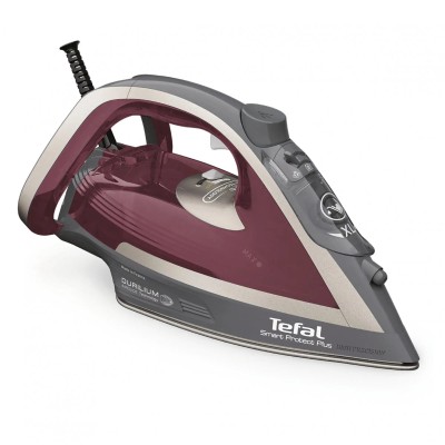 Праска Tefal Smart Protect Plus, 2800Вт, 270мл, паровий удар -260гр, постійна пара - 40гр, керам. підошва, сіро-бордовий (FV6870 Праска Tefal Smart Protect Plus, 2800Вт, 270мл, паровий удар -260гр, постійна пара - 40гр, керам. підошва, сіро-бордовий (FV6870