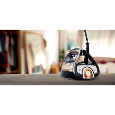 Праска Tefal Ultimate Pure, 3000Вт, 350мл, паровий удар -240гр, постійна пара - 55гр, керам. підошва, чорно-фіолетовий (FV9835E0 Праска Tefal Ultimate Pure, 3000Вт, 350мл, паровий удар -240гр, постійна пара - 55гр, керам. підошва, чорно-фіолетовий (FV9835E0